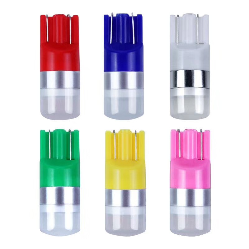 ไฟหรี่มอเตอร์ไซค์ รถยนต์ มีให้เลือก7สี ขั้วเสียบเล็ก T10 AK 1led 12v 1คู่