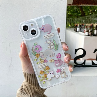 เคสโทรศัพท์มือถือนิ่ม ป้องกันเลนส์ ลายดอกไม้ แมวน่ารัก สําหรับ Xiaomi Redmi Note 11 11S 4G 10C 9T 9A 9C 10 9S 9 8 7 6 7A 6A S2 Poco X3 NFC GT F3 F2 M3 M4 Pro 5G 4G