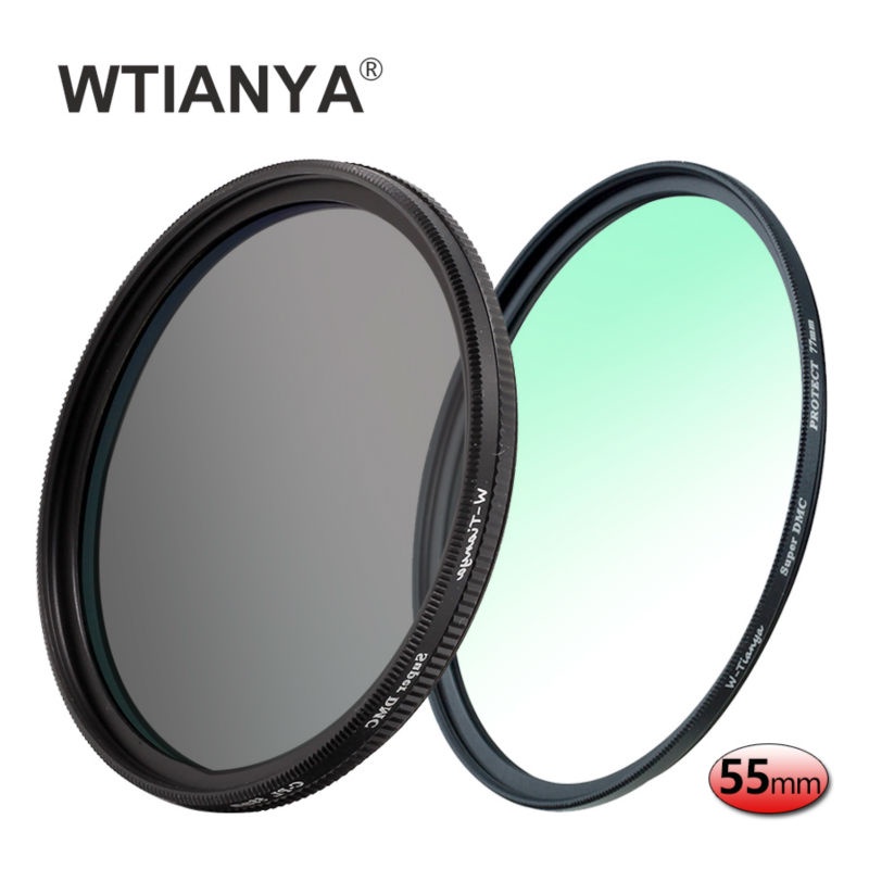 WTIANYA 55mm Multi coated Circular Polarizer and MC UV Slim PRO Filter