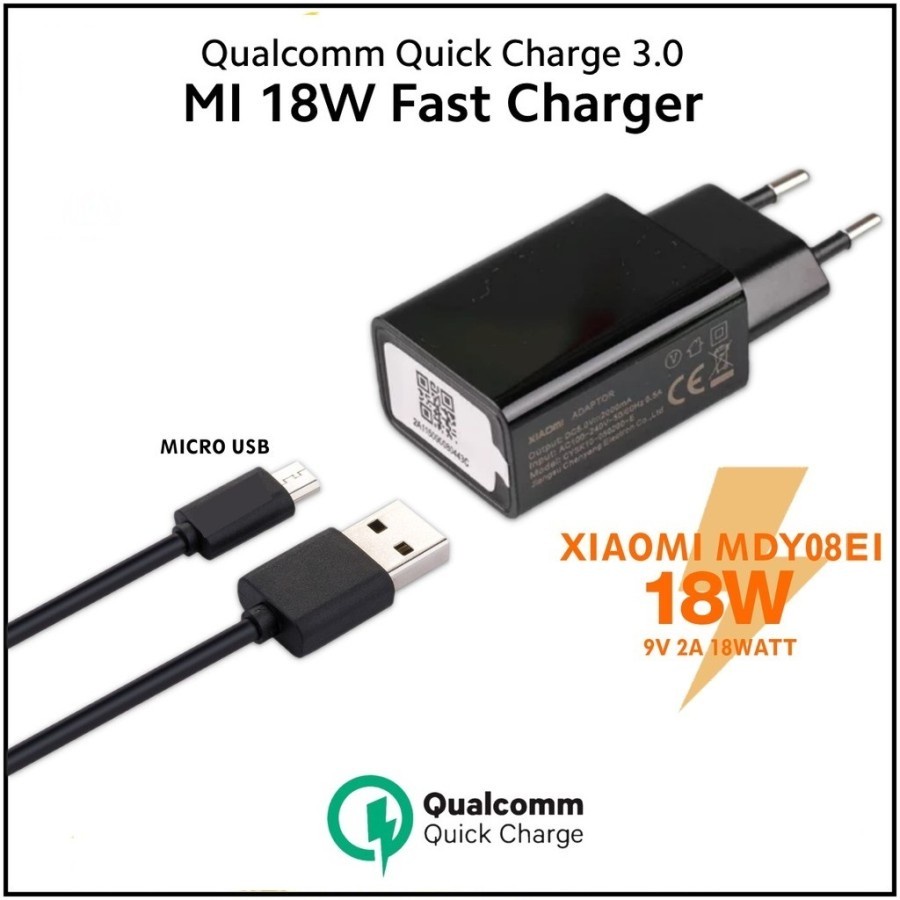 XIAOMI MICRO FAST CHARGING CHARGER 18W 150CM MDY08EL