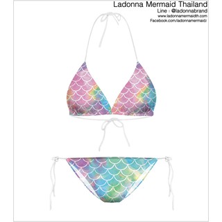 บิกินี่ พร้อมส่ง Mernicorn bikini มีฟองน้ำ