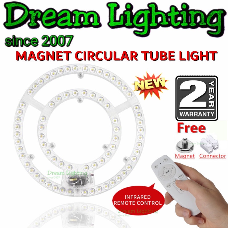 Dream Lighting / LED หลอดไฟวงกลมโมดูลแม่เหล็กโมดูล Lampu bulat mentol bulat T9 T6 T5 72w 48w 24w 18w