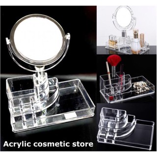 Acrylic cosmetic store อะคริลิค ชั้นเก็บเครื่องสำอาง +กระจก