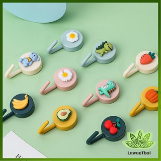 Lawan ตะขอแขวนติดผนัง ลายการ์ตูนน่ารัก 3D Cartoon coat hook