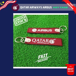 [จัดส่งในวันเดียวกัน] Qatar Airways แท็กกุญแจพรีเมี่ยม แอร์บัส