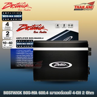 BOSTWICK BOS-MA600.4 เพาเวอร์แอมป์ 4 Ch Class AB / สีดำ 1 ชุด