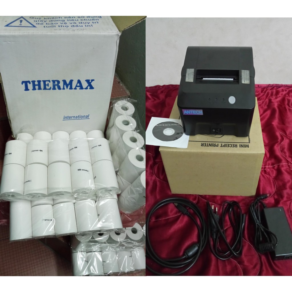 10 ม้วนของกระดาษTHERMAL INBILL MACHINE Antech RP58E-U - INVOICE PRINTER