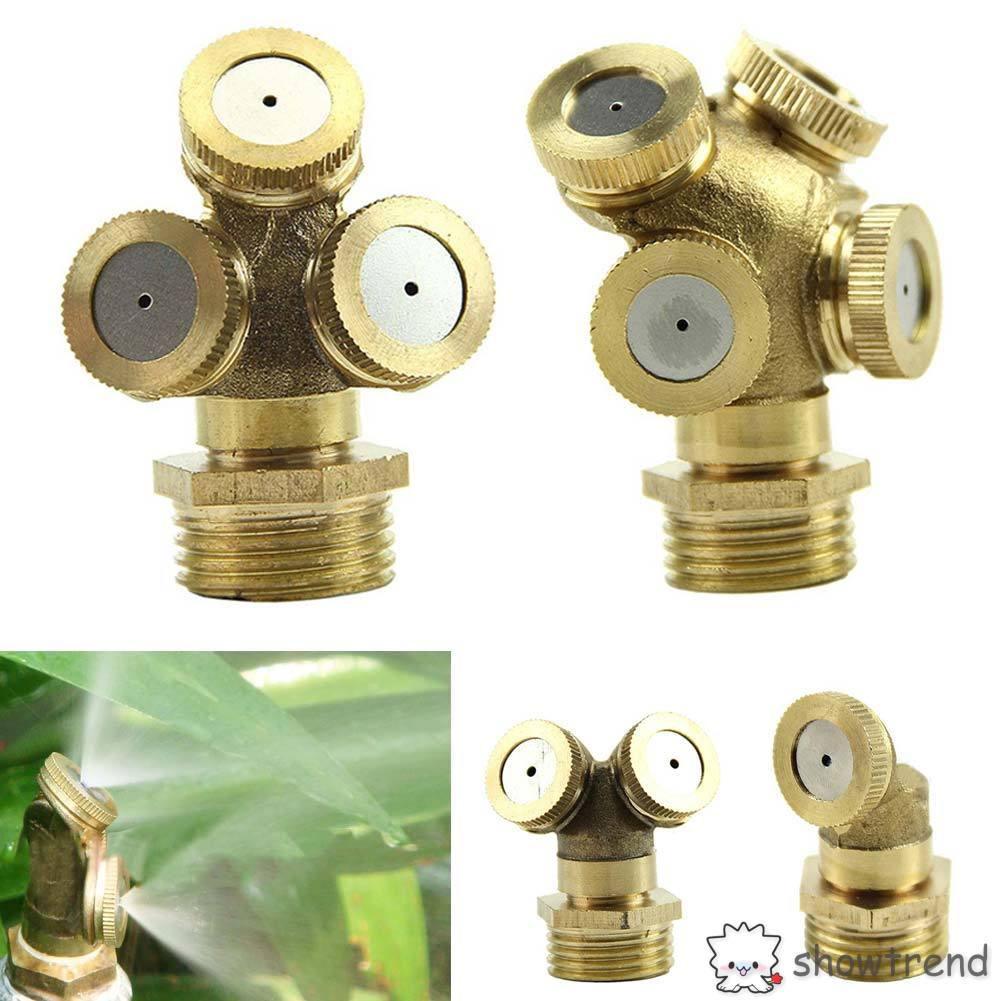 Misting Sprinkler Head 1/2/3/4 Head 1/2" Misting Nozzle Garden Sprinkler Agricultural Irrigation Mist Spray Nozzle