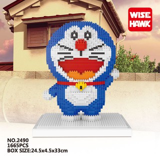 ตัวต่อโมเดลการ์ตูนดังสีฟ้า WISE HAWK2490  จำนวนตัวต่อ 1665 ชิ้น