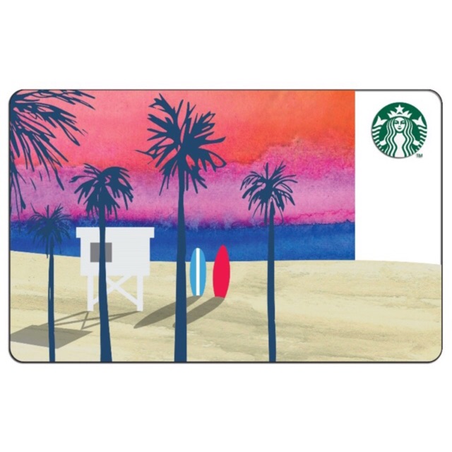 บัตร Starbucks ลาย Summer Beach 2016 / บัตรเปล่า