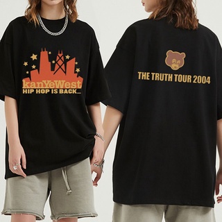 T-shirt  เสื้อยืด พิมพ์ลาย Kanye West Hip Hop Is Back 2004 สไตล์ฮิปฮอป สําหรับผู้ชาย#39; s Cool College Dropout เสื้อยืด