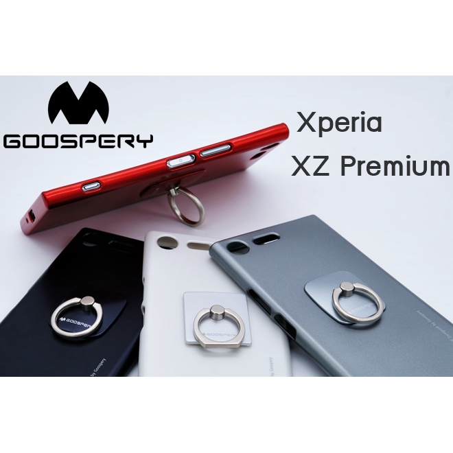 เคส สำหรับ Sony Xperia XZ Premium Mercury Goospery i-Jelly &amp; Ring+ TPU Case