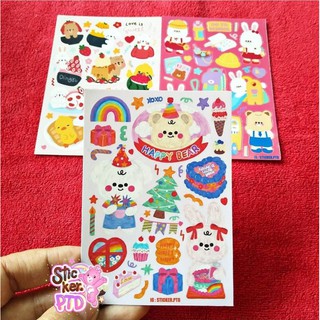 STICKER PVC DIE-CUT ขนาด A7 โปร 10 แผ่น แถมฟรี 1 แผ่น