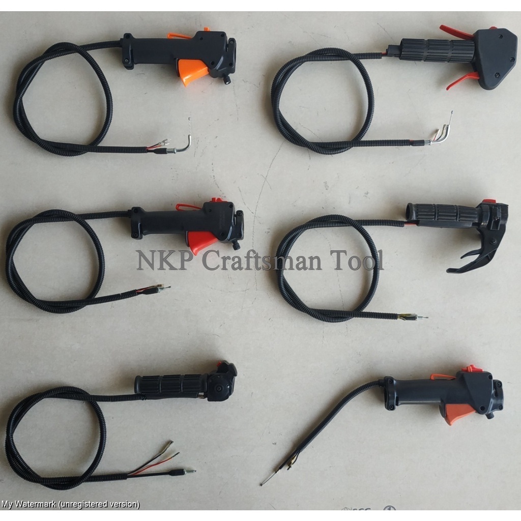 (รวมชุด)ชุดมือเร่งพร้อมสวิทช์ สำหรับ เครื่องตัดหญ้าก้านอ่อน 26มิล ลูกลอย ผ้าปั๊ม TU43 TB43 TL43 T200