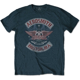 รายละเอียดเกี่ยวกับเสื้อยืด Aerosmith Boston Pride (Denim Blue) - ใหม่ และเป็นทางการ!