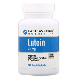 ake Avenue Nutrition, Lutein, 20 mg, 120 Veggie Softgels