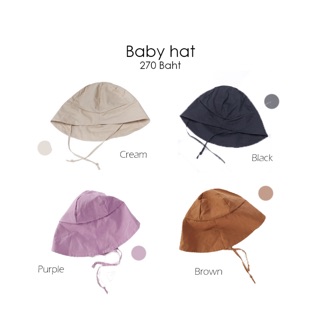 Baby hat หมวกผ้าร่มมีเชือกรัดใต้คาง