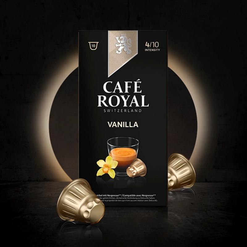 Switzerland Cafe Royal Vanilla Capsule Coffee 10cs for Nespresso Machine วนิลา กาแฟแคปซูล กาแฟ