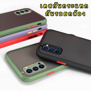 เคสโทรศัพท์ ออฟโป้ Case Oppo Realme C25 A31 A53 2020 A92 Reno4 A12 A1K A5S A3S A52020 A92020เคสกันกระแทก ปุ่มสีผิวด้าน ก