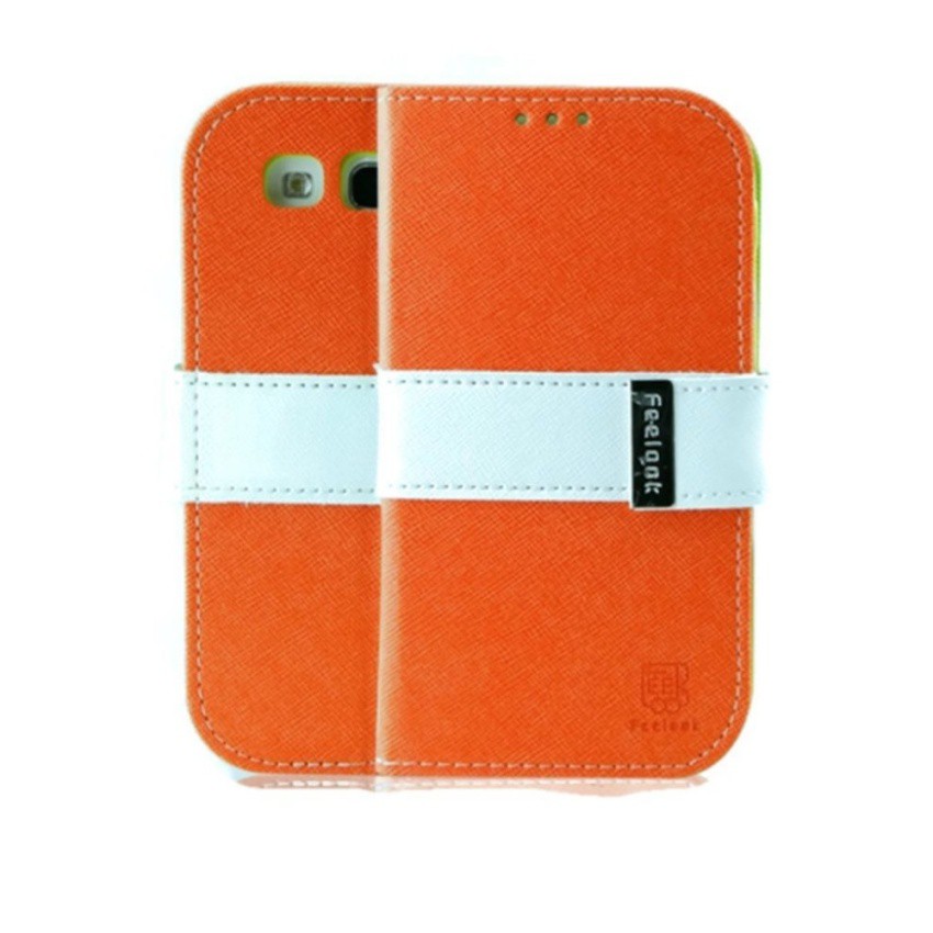 Feelook Point Diary Case for Samsung Galaxy S3 (Orange)
