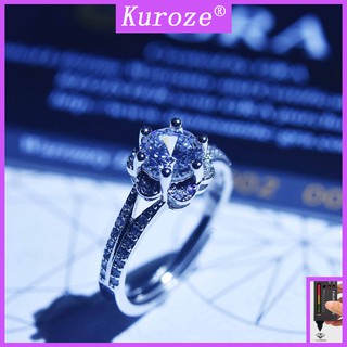 [Gra] แหวน D Color Moissanite แบบเปิด Pt950