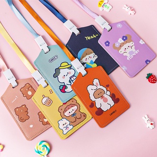 เคสกันน้ําลายการ์ตูนพร้อมเชือกเส้นเล็กสําหรับป้องกันบัตรประชาชน