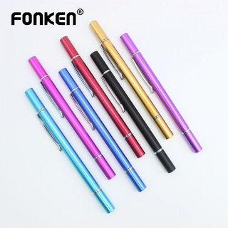 Fonken 2 In 1 ปากกาสไตลัสพลาสติก แม่เหล็ก หน้าจอสัมผัส พร้อมตะขอดูด สําหรับแท็บเล็ต