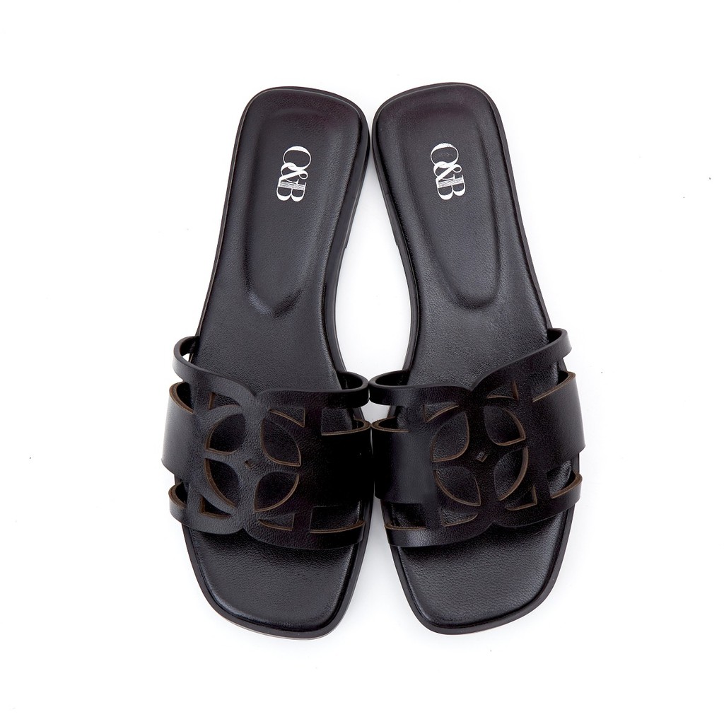 O&B รองเท้าหนังแพะ รุ่น OANDB SANDALS IN BEYOND BLACK-11148CG00116F_C0BKXX