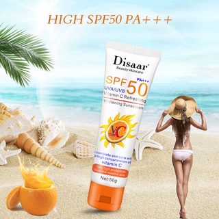 Disaar UV/UVB Whitening SUNSCREEN ครีมกันแดด SPF 50 สำหรับบำรุงผิวหน้า กันน้ำ ติดทนนาน SPF50 PA+++ พร้อมส่ง