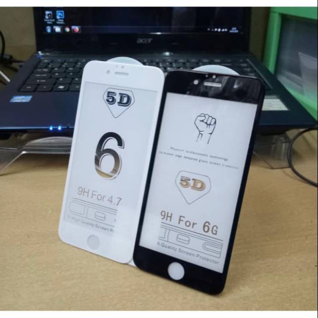 กระจกนิรภัย iPhone 6 6G iPhone 6s Full Glue 9D - SC