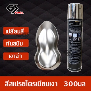 สีสเปรย์สีสแตนเลส ป้องกันสนิม ป้องกันการกัดกร่อน สีสเปรย์พ่นเหล็ก 300ml