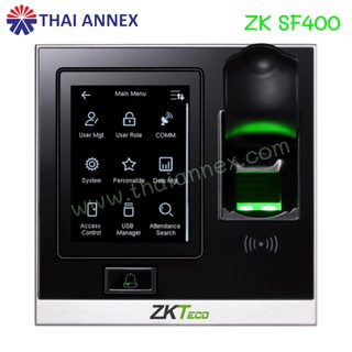 เครื่องสแกนลายนิ้วมือ ZK SF400 เชื่อมต่อชุดควบคุมประตูได้ (Access Control)