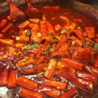 (BOX) Red (1box*8Pack) 떡안애쌀떡 TTEOKANAE Rice Teokpok แป้งต๊อกโบกี(ทำจากข้าวเกาหลี) free=กล่องโฟม+ice 1ลัง ต่อ 1คำสั่งซื้อ