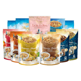 [ลดแรง ทุกรสชาติ] Diamond Grains Granola กราโนล่า ข้าวโอ๊ตผสมแผ่นมอลต์ ช็อกโกแลต กาแฟ ชาไทย เบอร์รี่ อาหารเช้า ซีเรียล