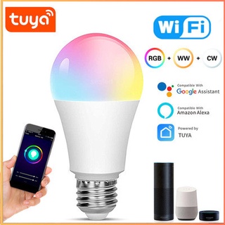 Tuya WiFi Smart Light Bulb E27 รุ่น RGBCW หลอดไฟอัจฉริยะ หลอดไฟ LED ควบคุมผ่านมือถือ ปรับแสงและสี RGB ได้