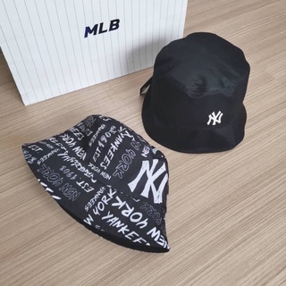 พร้อมส่ง MLB Grafitti Bucket Hat หมวกปีก ใส่ได้ 2 ด้าน ด้านนึงสีดำ ด้านนึงลายๆ