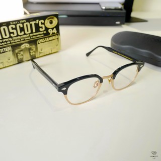 Moscot Vintage9530 (สีดำทอง) มอสคอส รุ่น วินเทจ9530 แว่นตาวินเทจ กรอบแว่นสายตา สวยเกร่งทนทาน เข้ารูปหน้าได้