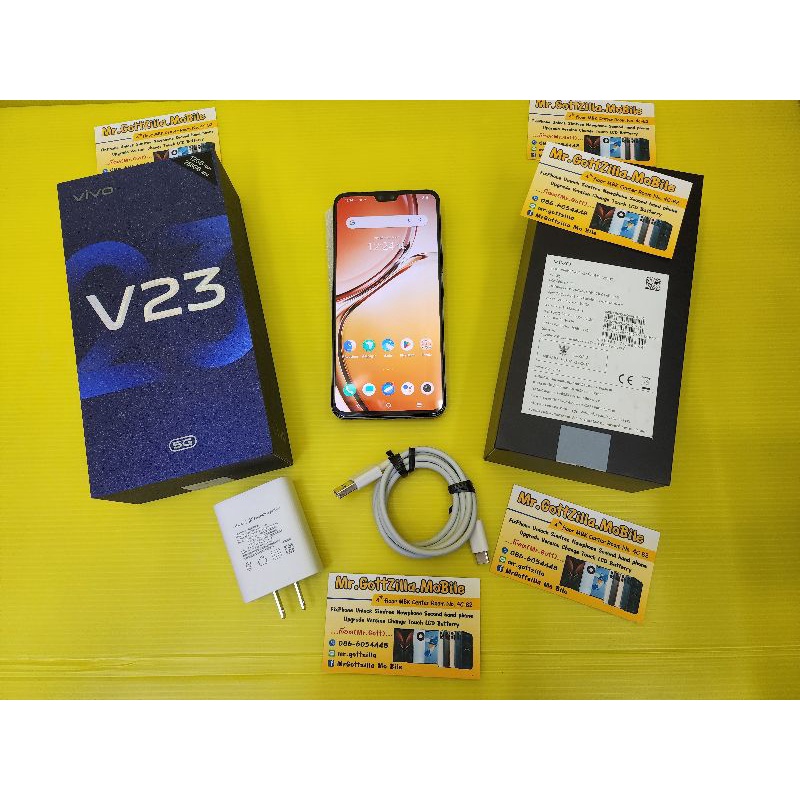 Vivo v23 5G ram12 rom 256 สภาพสวยมีรอยบริเวณ.ตูดชาร์จ และรอยสักิด ฝาหลังนิดหน่อย.อุปกรณ์มีกล่องชาร์จ
