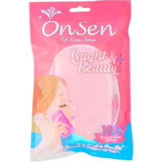 onsen soft kanjac sponge for face&amp;body ออนเซ็น ใยบุกนุ่มขัดผิว แบบเหลี่ยม สำหรับผิวกาย(คละสี)