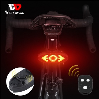 ไฟท้ายจักรยาน West Biking กันน้ําควบคุมด้วยรีโมทไร้สายชาร์จ Usb กันน้ํา