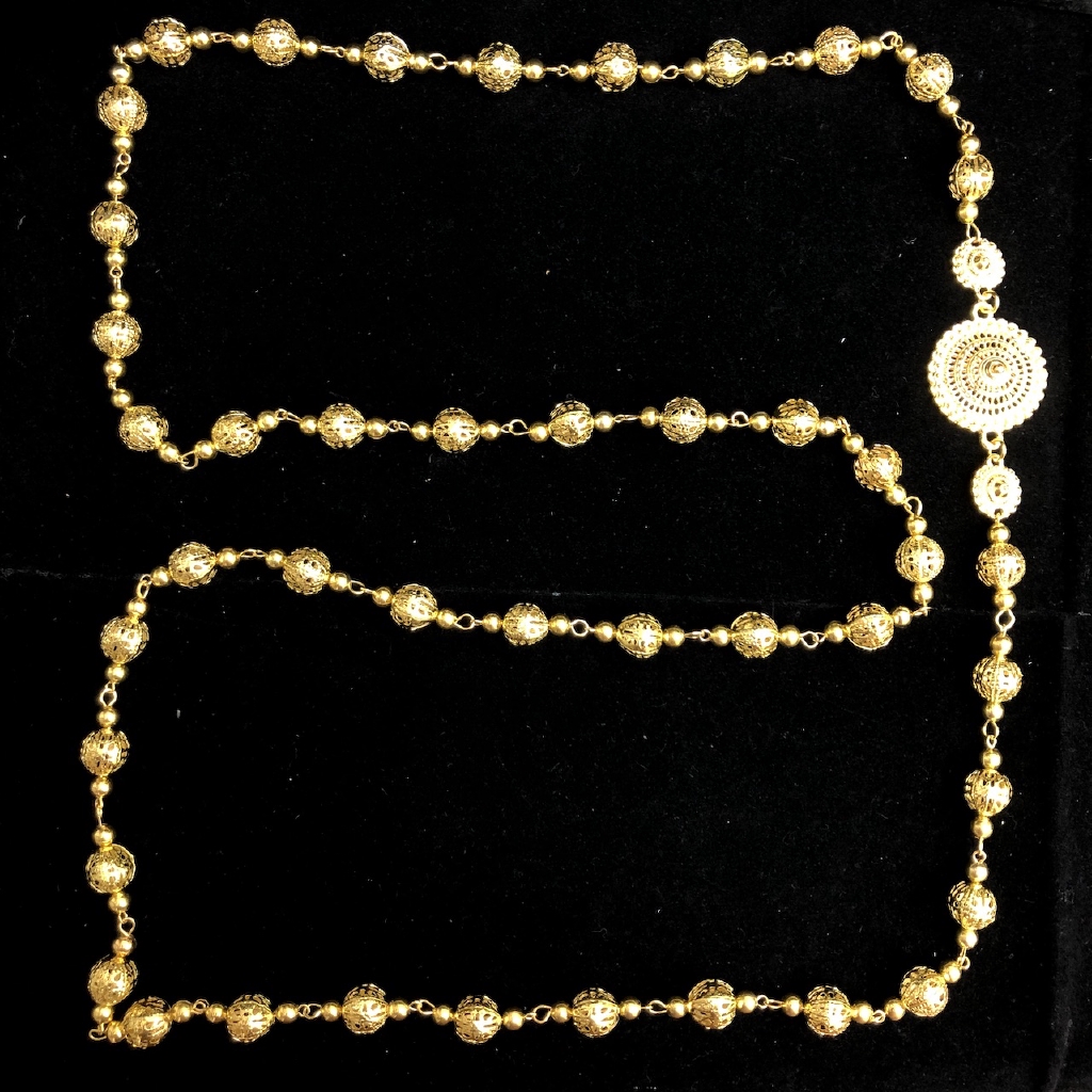 สร้อย สังวาลย์ สีเงิน ชุดไทย ประดับ ลูกปัด สร้อยคอแฟชั่น ผู้ใหญ่ 3 สี ทอง เงิน ดำ - รูปที่ 6