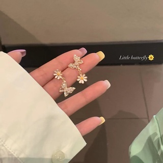 ⭐️พร้อมส่ง⭐️ต่างหู ต่างหูดอกเดซี่ รู้สึกระดับ high-end ต่างหูผีเสื้อ earrings