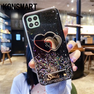 เคสโทรศัพท์ Samsung Galaxy A22 5G M32 A52s A52 A32 4G A72 A12 A42 M12  A02 M02 2021 Casing Ins Solid Glitter Star Love Pattern Softcase Cover SamsungA22 GalaxyA22