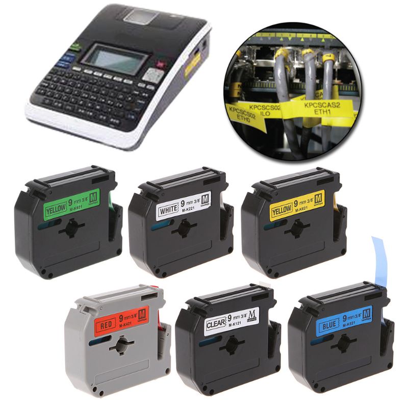 【PC】เทปฉลาก แบบเปลี่ยน สําหรับ Brother P-touch Label Maker 9 มม. M231 MK231 M-K231 #8