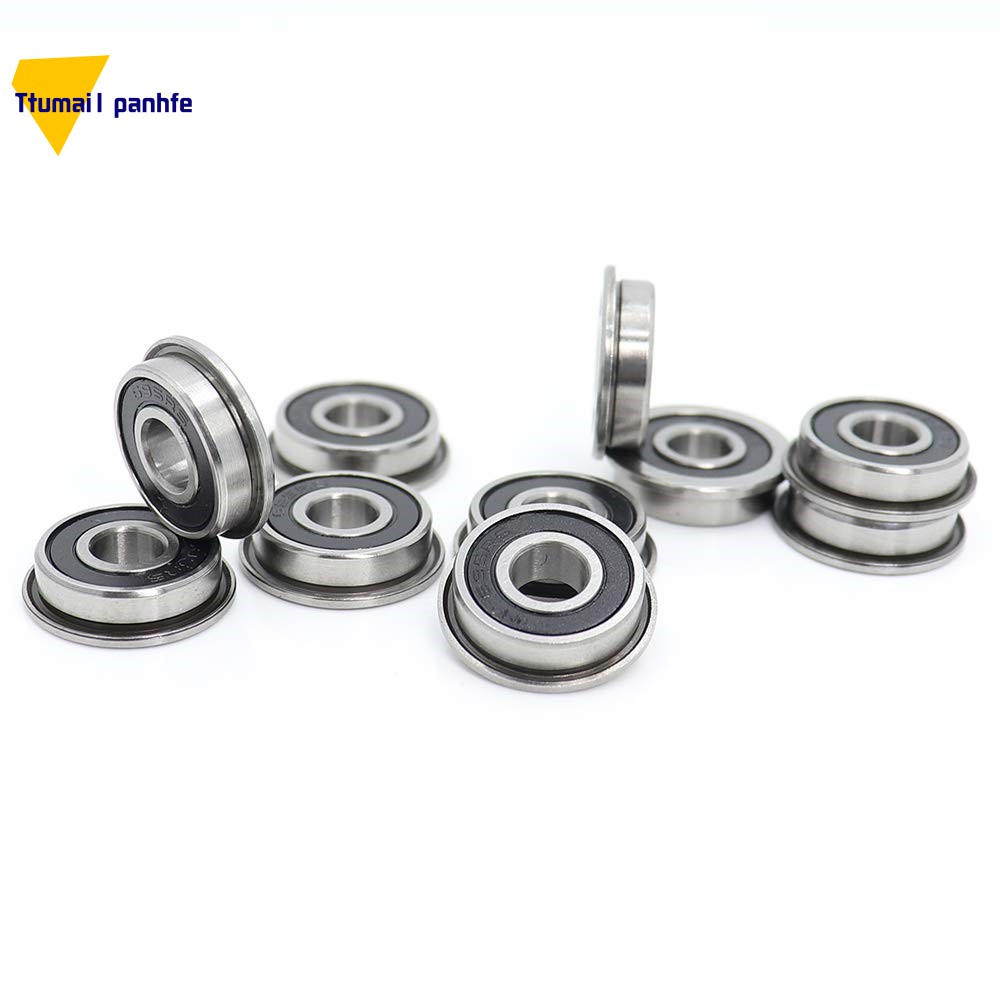 10Pcs F695-2RS Bearing 5X13X4mm Flanged Miniature Deep Groove Ball Bearings F695RS for VORON Mobius 