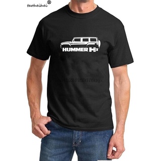 เสื้อยืดผ้าฝ้ายพิมพ์ลาย2022Hummer H3 Classic Outline Design T Casual T Cool Tee Funny C