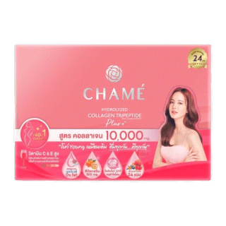 Chame Collagen Tripeptide Plus ชาเม่ คอลลาเจน 10,000 มก. กล่องใหญ่ 30 ซอง จำนวน 1 กล่อง