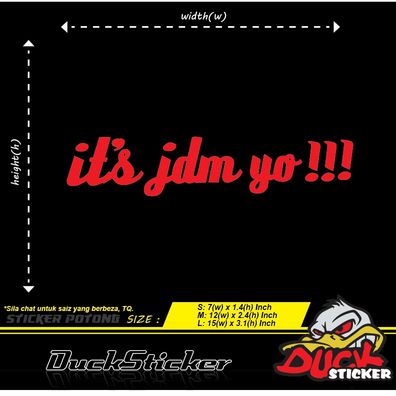 JDM YO ของ ITS!! สติ๊กเกอร์ 1 ชิ้น jdm