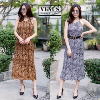 Maxi dress แมกซี่เดรส ตัวยาว อัดพลีทสายเดียว ใส่สบาย ออกงาน ใส่ได้ทุกโอาส