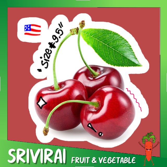 🍒เชอรี่สด ทัสมาเนีย (Tassmania) เชอร์รี่แดง เชอร์รี่ (Cherry) นำเข้าจาก อเมริกา/จีน สดใหม่🍒